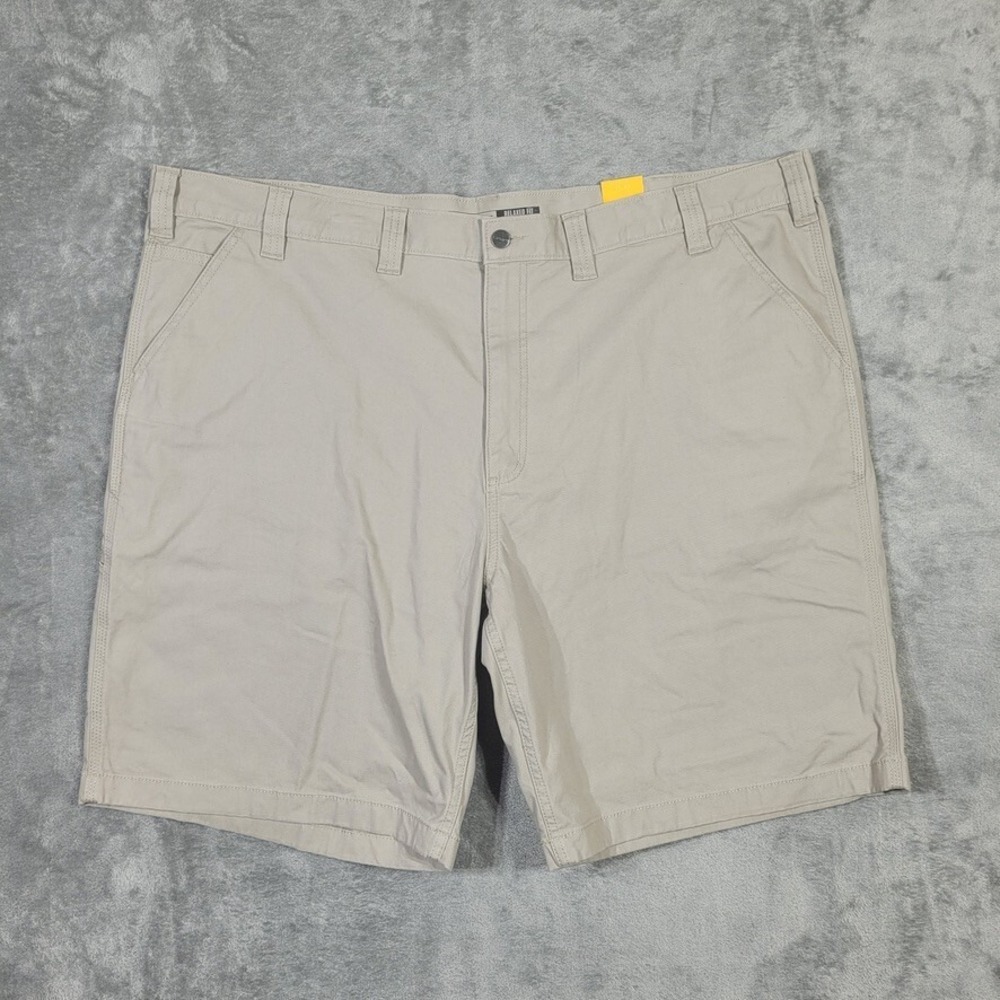 Carhartt Cargo Shorts Mens 48 Beige Canvas Rugged Flex Relaxed Fit Work Wear NWT
